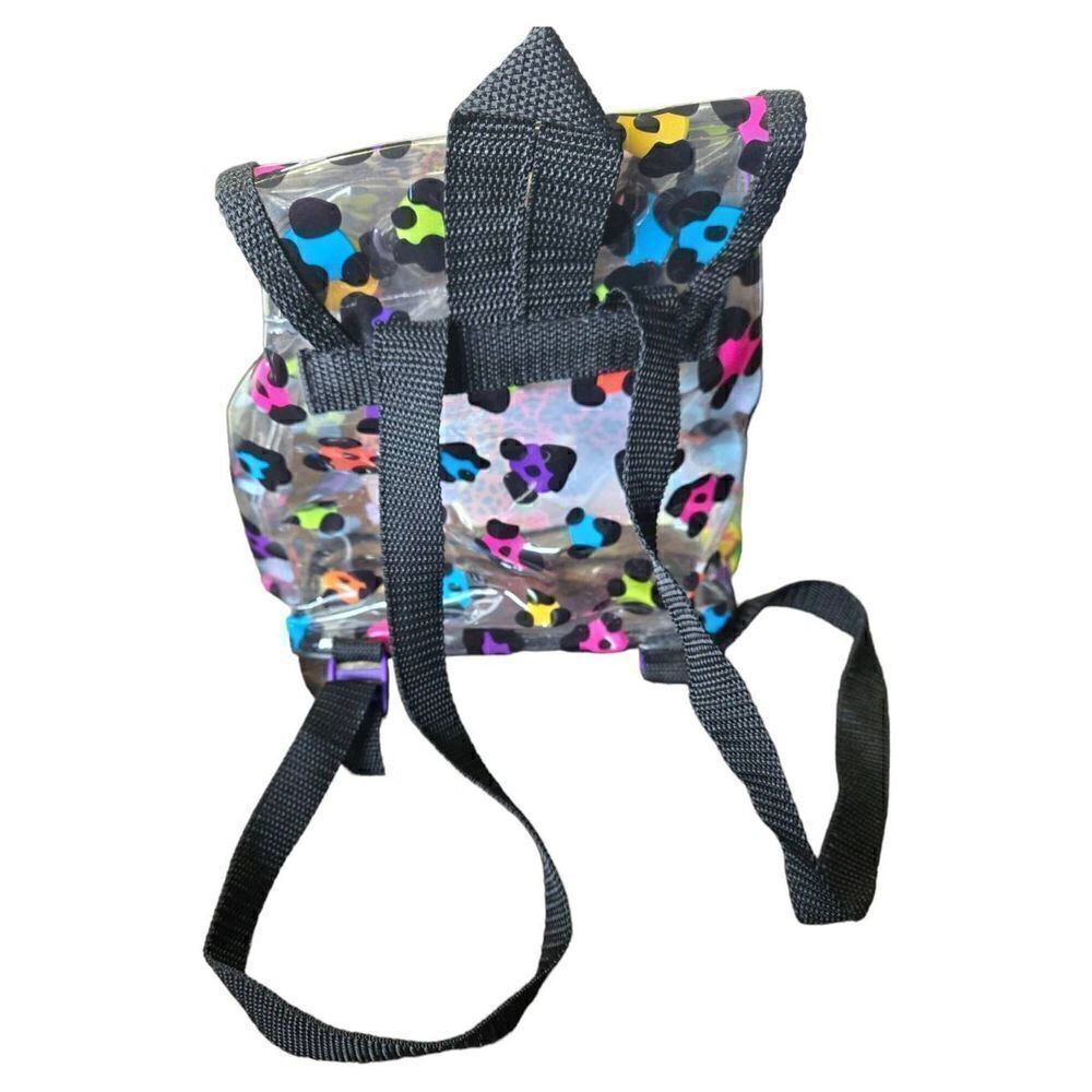 Lisa Frank 1990 Leopard Rainbow Cheetah Clear Backpack Vintage - Picture 5 of 6